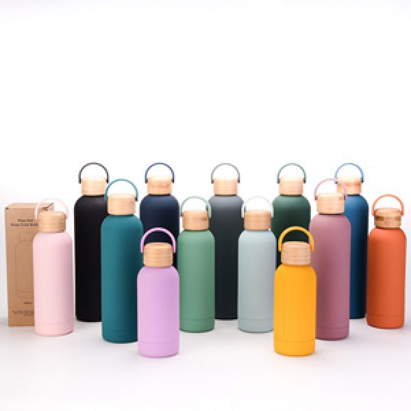 New bamboo lid simple small mouth bottle