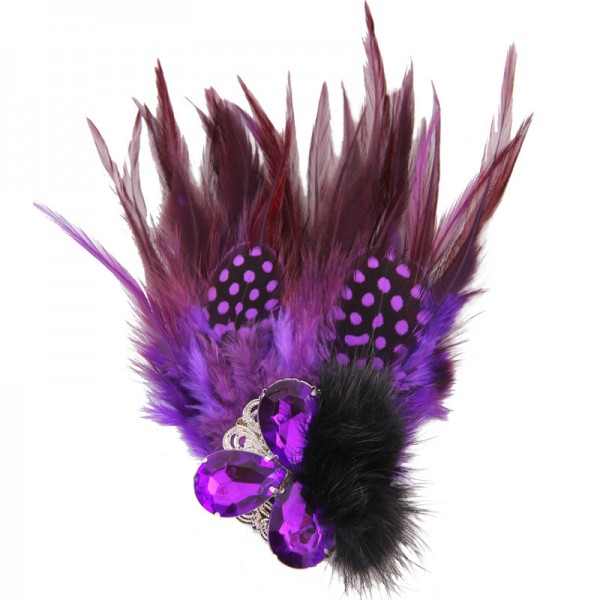 Feather Flower Handmake Brooch 