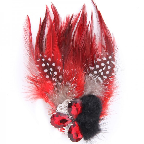 Feather Flower Handmake Brooch 
