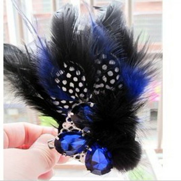 Feather Flower Handmake Brooch 