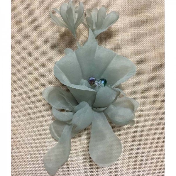 Feather Flower Handmake Brooch 