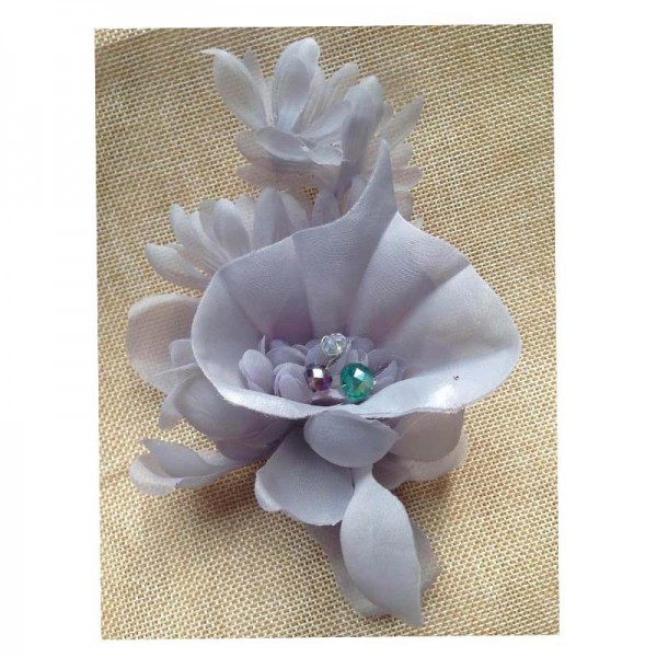 Feather Flower Handmake Brooch 