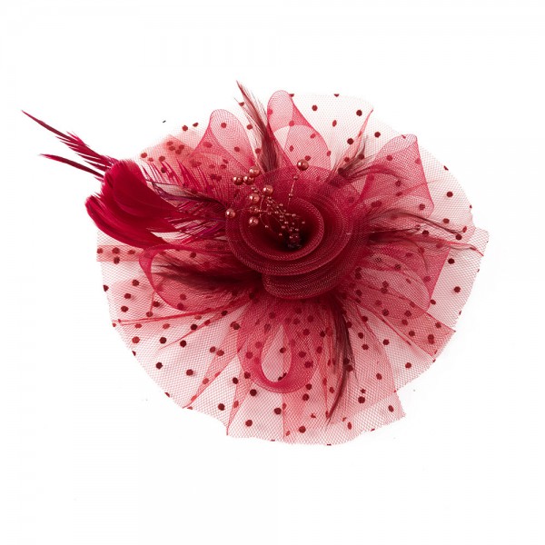 Feather Flower Handmake Brooch 