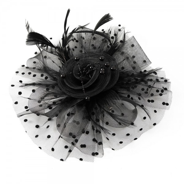 Feather Flower Handmake Brooch 