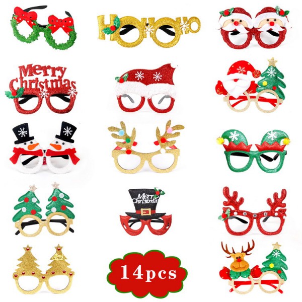 New 2025 Christmas glasses party Party props Glass...