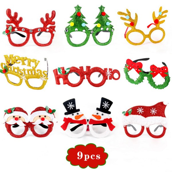 New 2025 Christmas glasses party Party props Glass...