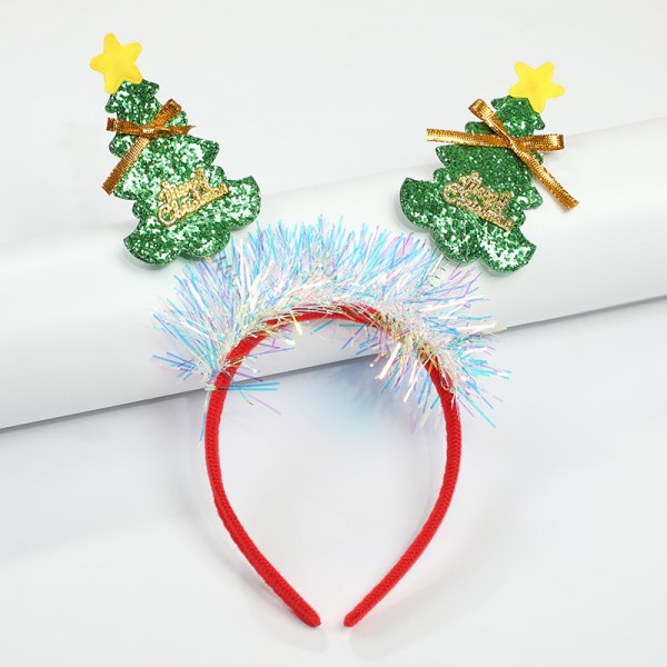 Christmas Mickey hair hoop Holiday pie head hoop s...