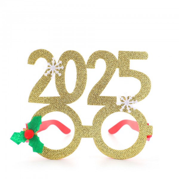 New 2025 Christmas glasses party Party props Glasses Adult children Gift New Year glasses