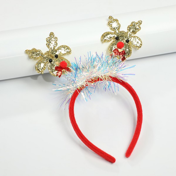 Christmas Mickey hair hoop Holiday pie head hoop s...