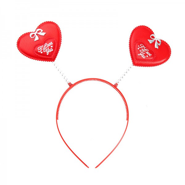 Valentine's Day Red Love hair hoop party sequin he...