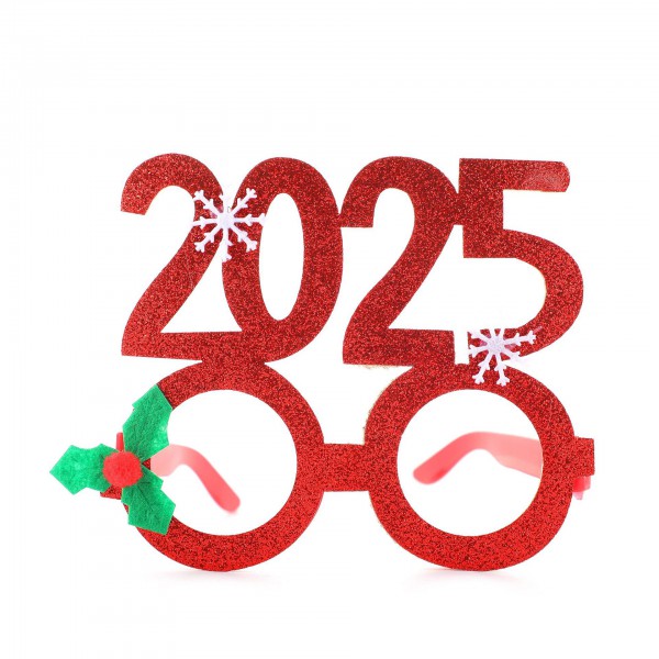 New 2025 Christmas glasses party Party props Glasses Adult children Gift New Year glasses