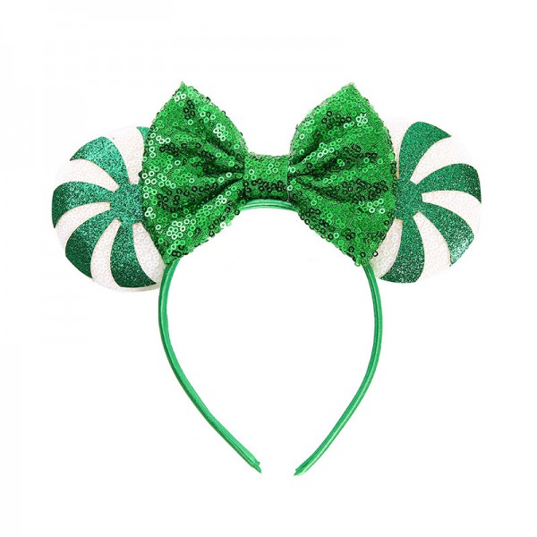 Christmas Mickey hair hoop Holiday pie head hoop s...