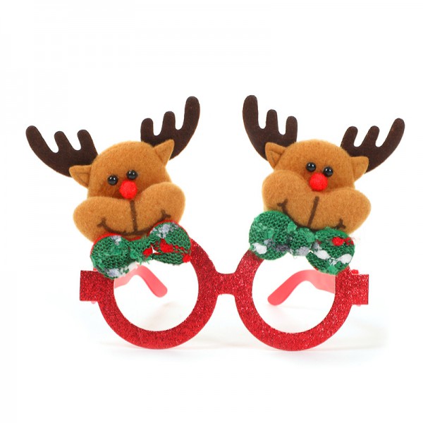 Cross-border cartoon plastic glasses Christmas antlers for the elderly eyeglasses frames Children's birthday parties partydecorate