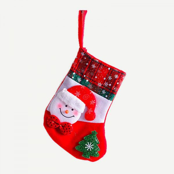 Christmas Stocking Candy Hanging Bag Santa Claus S...