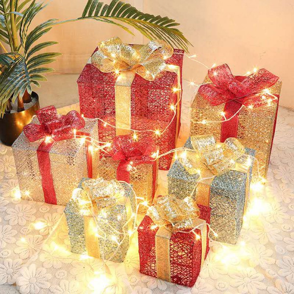 Christmas Gifts Box Packaging Shop Decoration Chri...