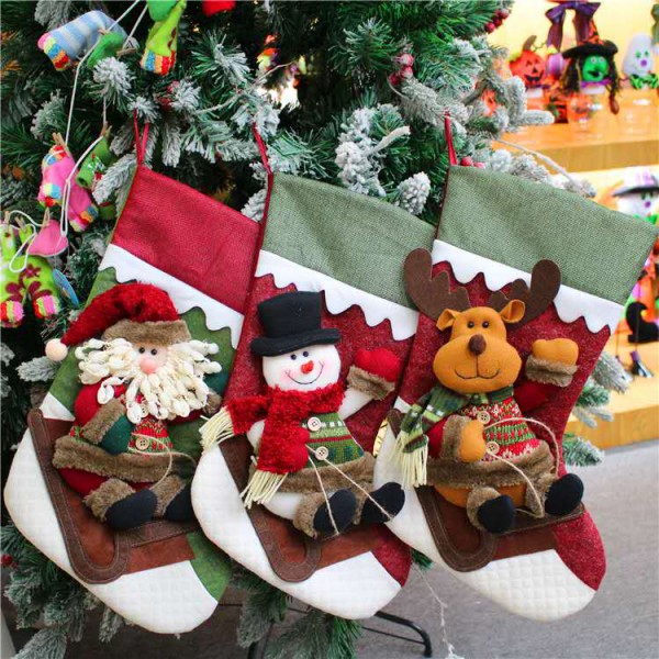 Promotional Gift Christmas Socks Decoration 