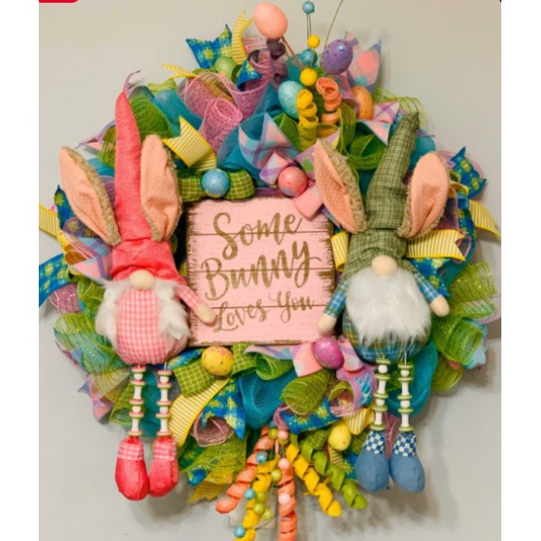 Easter Bunny pendant Christmas Cross Border Garlan...