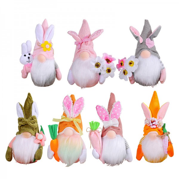 New Easter decoration gift faceless doll Easter Bu...