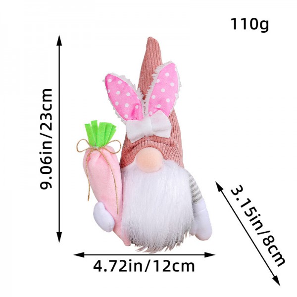 New Easter decoration gift faceless doll Easter Bunny