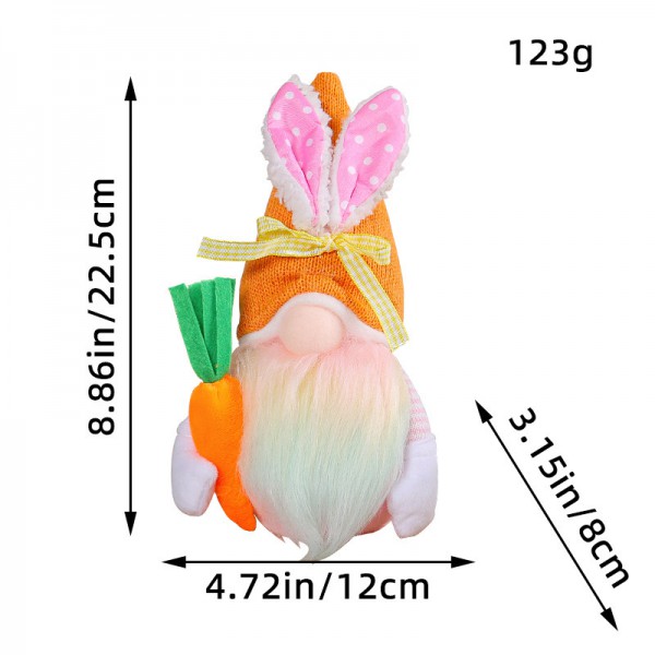 New Easter decoration gift faceless doll Easter Bunny