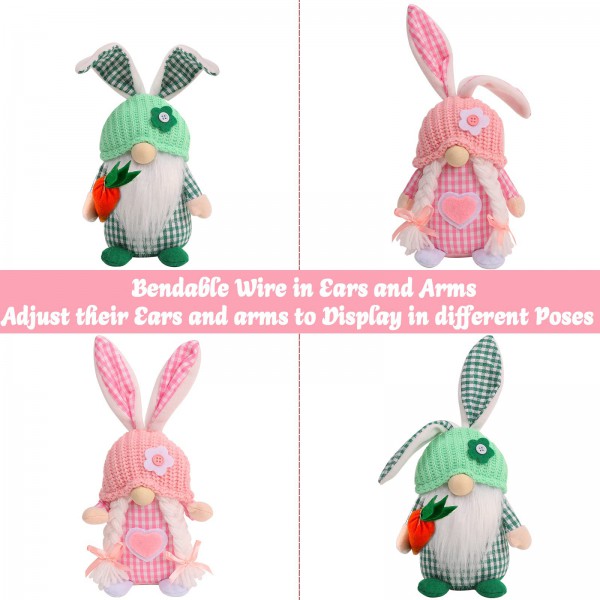 New Easter faceless doll square rabbit ears table decoration rabbit