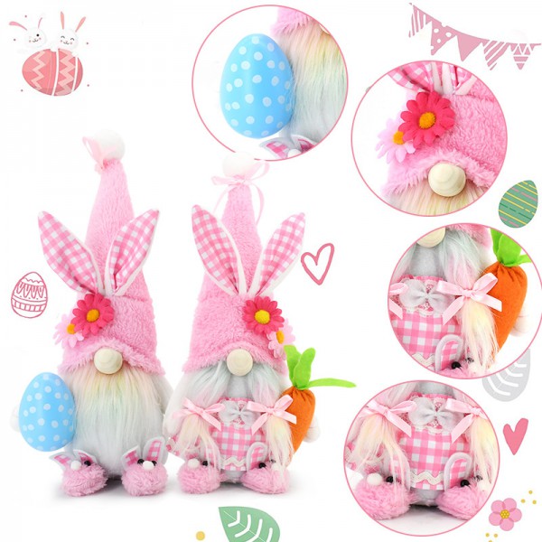 Easter faceless baby egg Pink bunny dwarf doll party decoration props