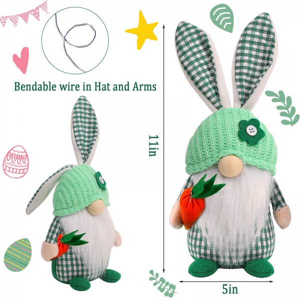 New Easter faceless doll square rabbit ears table decoration rabbit