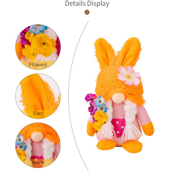 Easter decorations Easter Bunny Rudolph figurine Stuffed dwarf figurine