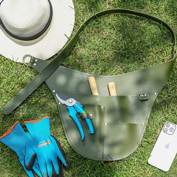 Overseas hot PU leather garden tool cover garden tool belt adjustable forest pliers tool bag