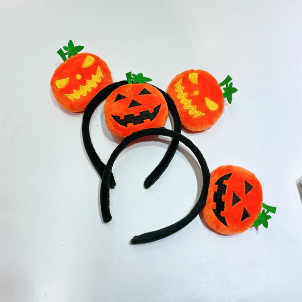 Halloween tiara Glowing pumpkin headband Demon hea...