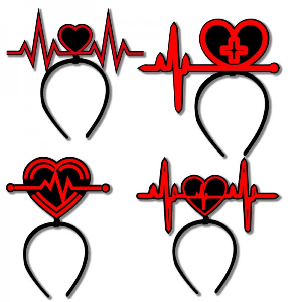 Halloween Christmas heartbeat headband