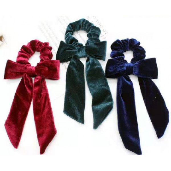 High quality  Women scrunchie Butterfly-knot Hair Ring hair scrunchie for girls