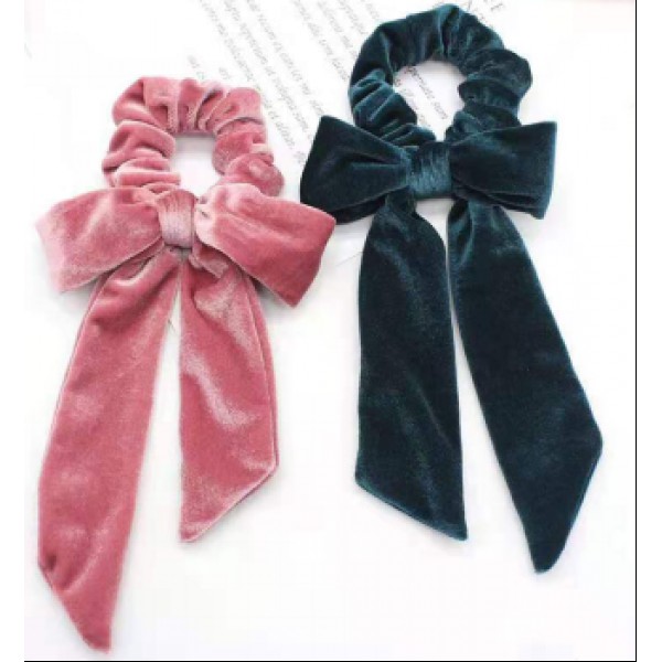 High quality  Women scrunchie Butterfly-knot Hair Ring hair scrunchie for girls