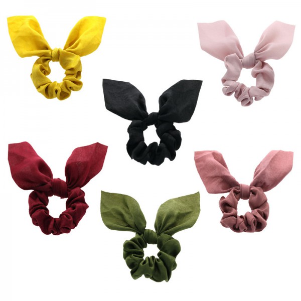 Youkan Fashion Ladies Elastic Hair Tie rabbit ear Elastic Hair Band 