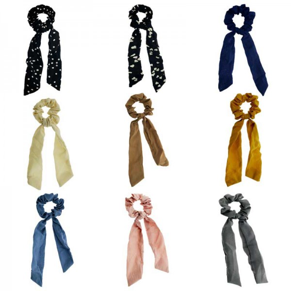 Youkan Fashion Hair Scrunchies Ponytail Holder Long Large Ribbon Hair Scrunchies 