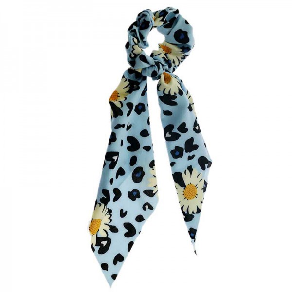 Hot sell Flower Pattern Elastic Hair Bands Scarf Chiffon Hair Ties Scrunchies 