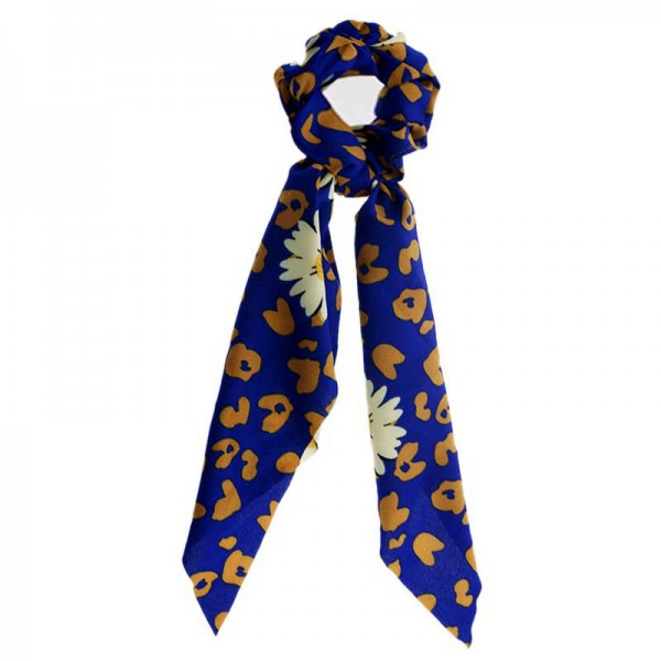 Hot sell Flower Pattern Elastic Hair Bands Scarf Chiffon Hair Ties Scrunchies 