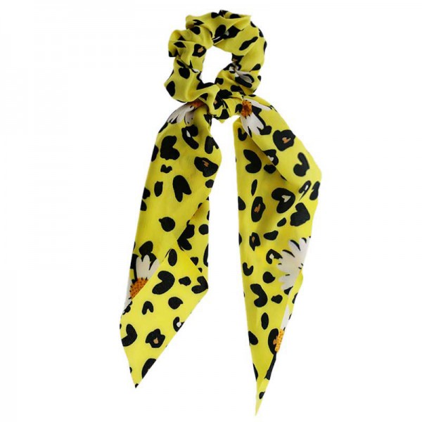 Hot sell Flower Pattern Elastic Hair Bands Scarf Chiffon Hair Ties Scrunchies 