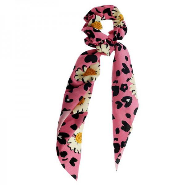 Hot sell Flower Pattern Elastic Hair Bands Scarf Chiffon Hair Ties Scrunchies 
