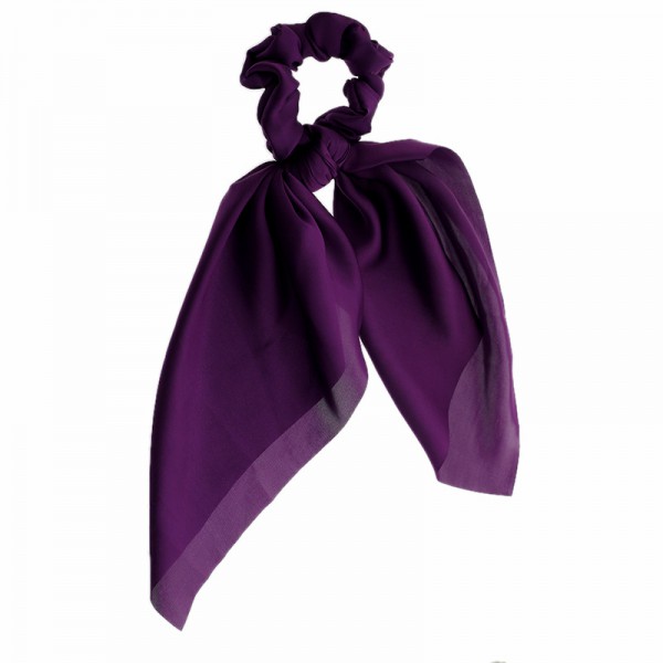 Newest Fashion Solid Color Scrunchie Women Ribbon ...