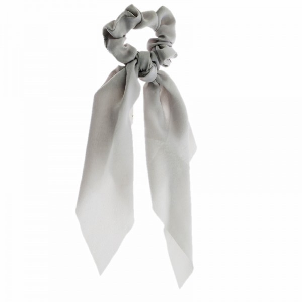 Solid Color Hair Ribbon Scrunchies Girl Elastic Chiffon Long Ponytail Bow Streamer Hair Scrunchies 