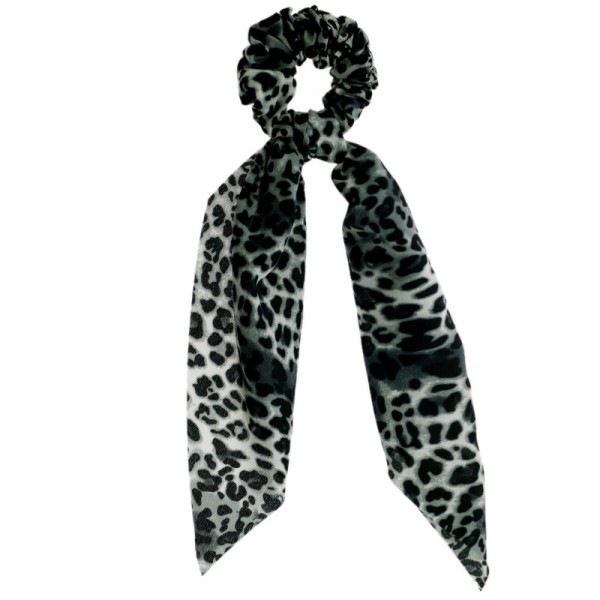 Youkan Fashion Leopard Printing Ponytail Holder Head Scarf Cheetah Hair Scarf Scrunchie for Hair 