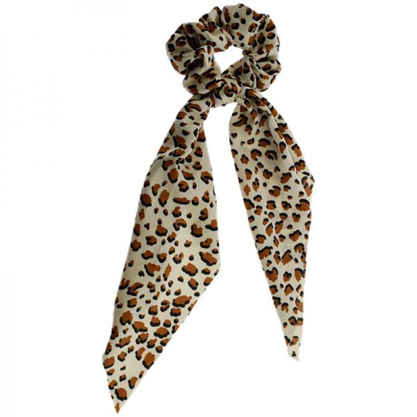 Youkan Fashion Leopard Printing Ponytail Holder Head Scarf  Hair Scarf for women 