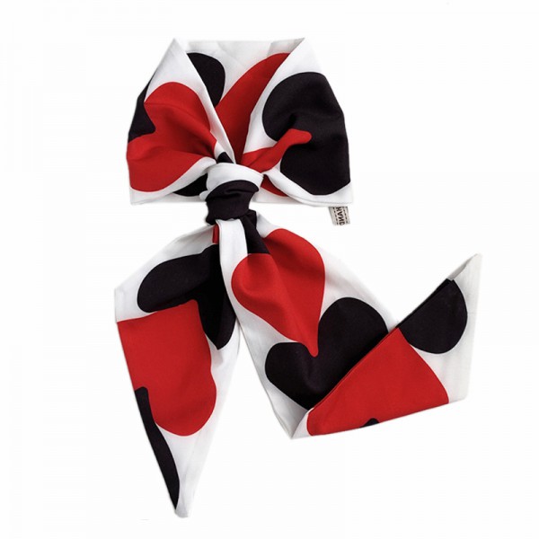 Custom  Print Elastic Hair Tie Scarf Ponytail Holder For Women 