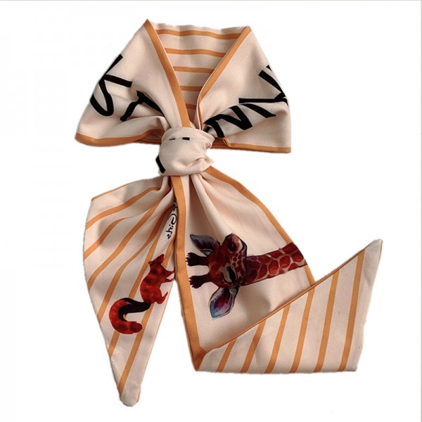 Custom  Print Elastic Hair Tie Scarf Ponytail Holder For Women 