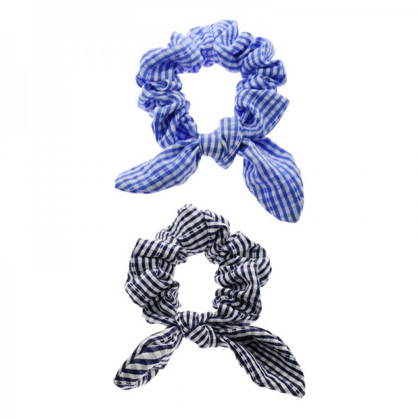 women elastic hair ties fashion cute bunny ear hair bows scrunchies for girls 