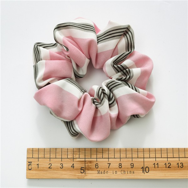 High quality pretty striped fabric scrunchies hair accessories for girls