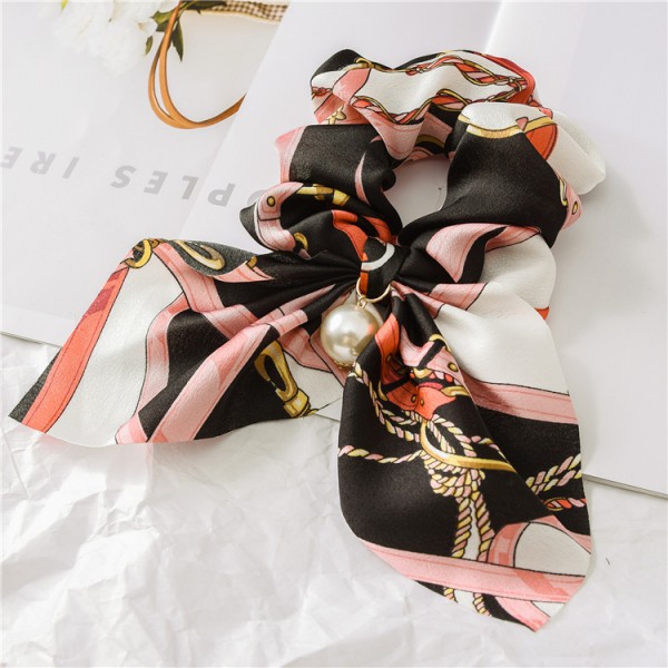 New arrival Hair Scrunchies Ponytail Holder Silk Scarf Bow Scrunchies Hair Accessories