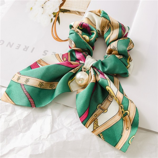 New arrival Hair Scrunchies Ponytail Holder Silk Scarf Bow Scrunchies Hair Accessories