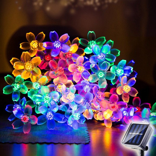 LED peach blossom lamp string battery plug waterpr...